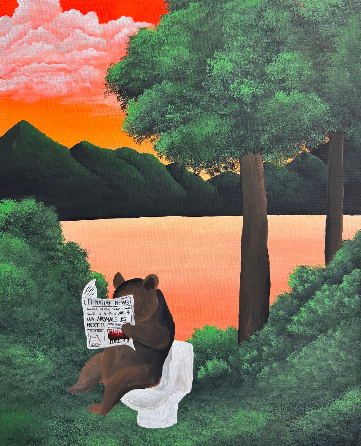 Mircre8s "Bear just reading the news paper"