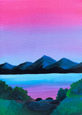 Mircre8s "Hazy pink sky mountain"